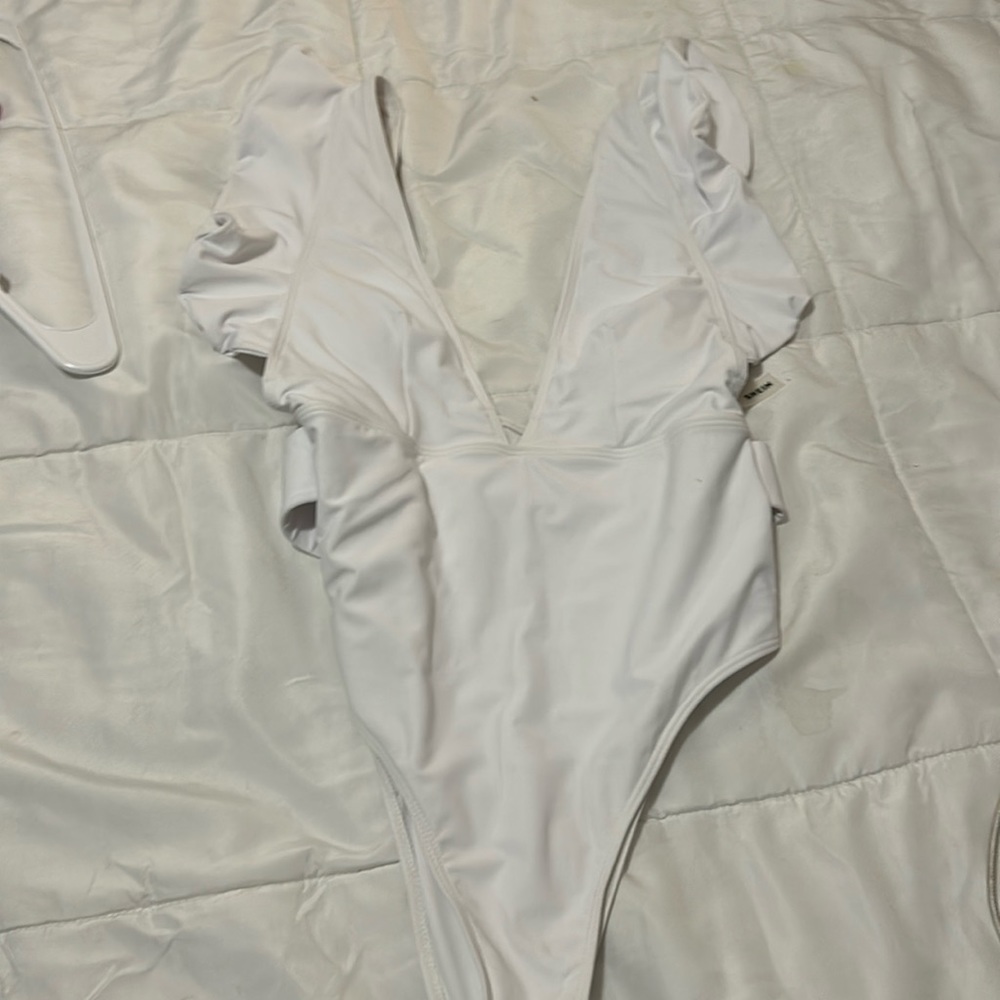White high waisted swimsuit